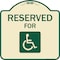 Signmission Designer Series-Graphic Handicapped Reserved Tan & Green, 18" x 18", TG-1818-9837 A-DES-TG-1818-9837 - alternate 1